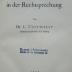 X 5712 d: Arzt und Patient in der Rechtsprechung (1925)
