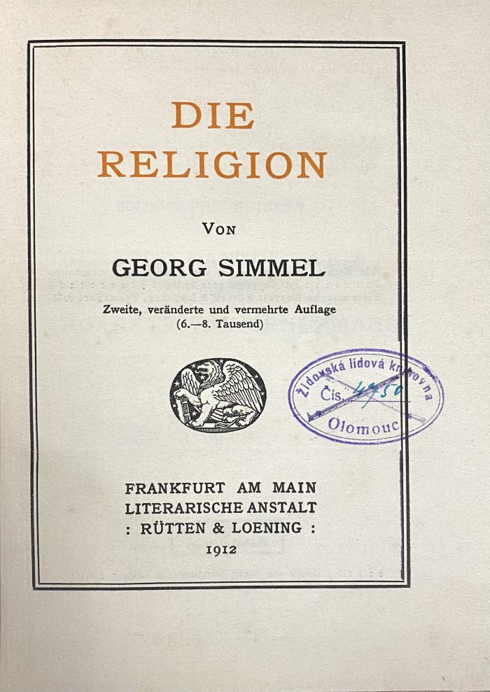 00/23316 : Die Religion (1912)