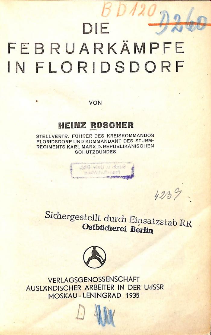 00/7288 : Die Februarkämpfe in Floridsdorf (1935)