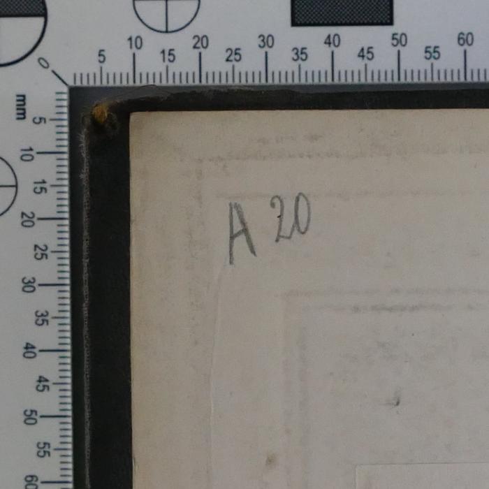 -, Von Hand: Signatur; 'A 20'