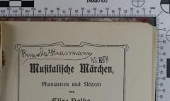 - (Strassmann, Ricarda), Von Hand: Exlibris, Name; 'Ricarda Strassmann 
No [?]'. 