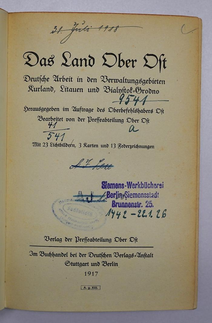 SA 2049 : Das Land Ober Ost (1917)