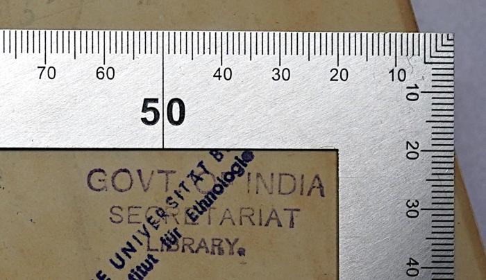 Ig 557-2 : Bombay Presidency. 2 (1909);- (Bureau of Education Simla), Stempel: Name, Berufsangabe/Titel/Branche; 'Govt. Of India Secretariat Library '. 
