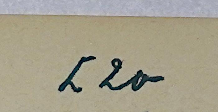 IV 2631 (Lesesaal) : Süd-Afrika (1873);-, Von Hand: Signatur; 'C 20'