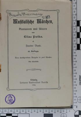  Musikalische Märchen, Phantasien und Skizzen (1914)