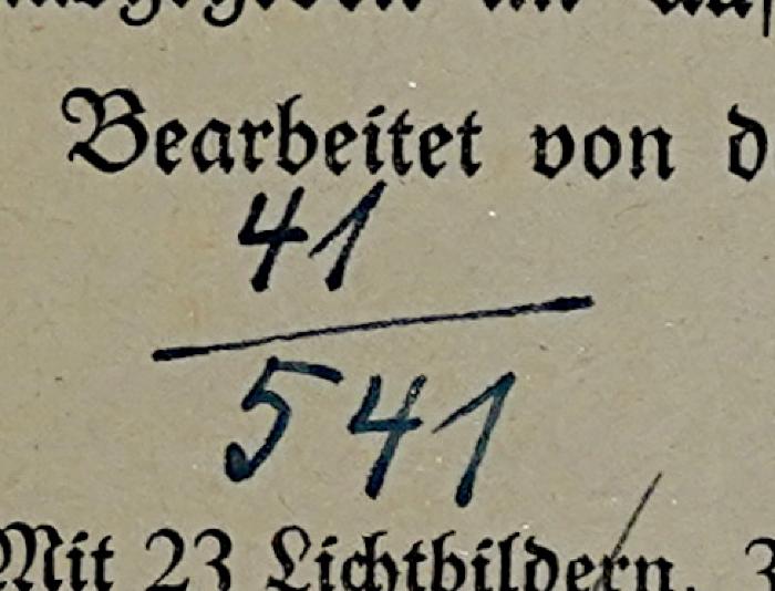 SA 2049 : Das Land Ober Ost (1917);-, Von Hand: Signatur; '41/541'