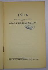 SA 2002 : 1914 - Ein Stück in 5 Akten (1930)