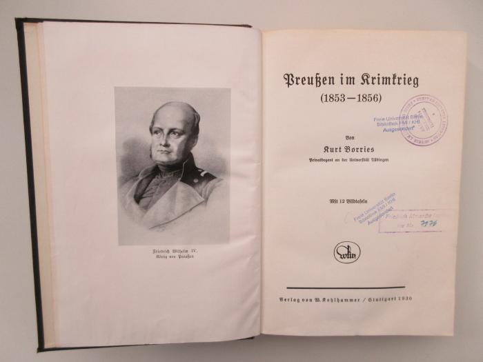 Od 1080 (ausgesondert) : Preußen im Krimkrieg (1930)