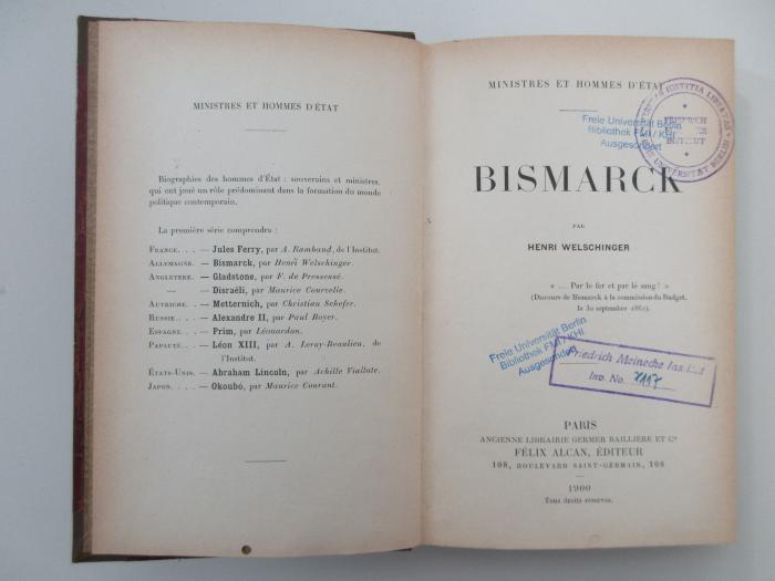 Od 2235 (ausgesondert) : Bismarck (1900)