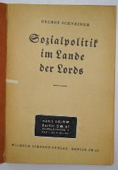SH 1704 : Sozialpolitik im Lande der Lords (1940)
