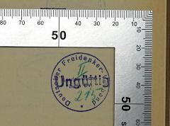 - (Deutscher Freidenker-Verband e. V. ), Stempel: Berufsangabe/Titel/Branche, Name, Ortsangabe, Signatur; 'Deutscher Freidenker-Verband Landesverband Berlin E. V. II 215'. 