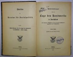 Ser 44/64,3 : Untersuchungen über die Lage des Handwerks in Deutschland mit besonderer Rücksicht auf seine Konkurrenzfähigkeit gegenüber der Großindustrie. 3. Süddeutschland (1895)