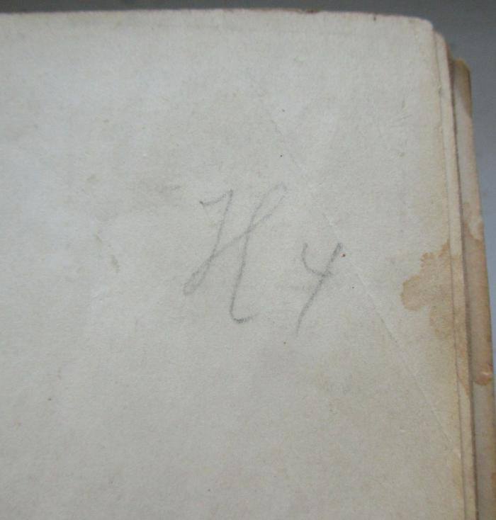 Sa 438 x 1906,1 2.Ex.: Enzyklopädisches Französisch-Deutsches und Deutsch-Französisches Wörterbuch (1906);- (unbekannt), Von Hand: Nummer; 'H 4'. 