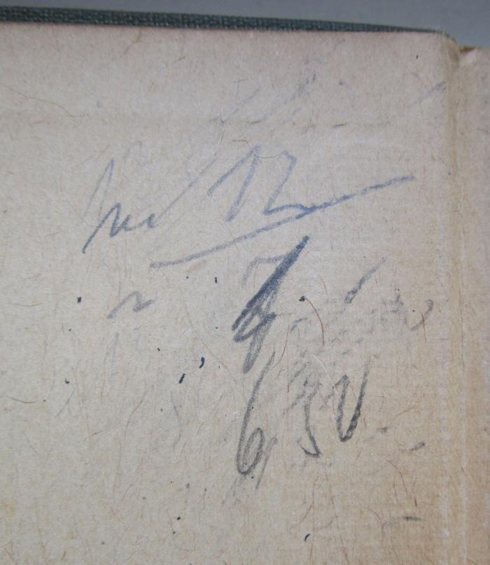 Sa 156: Petit Dictionnaire de style à l'usage des Allemands : Guide-lexique de composition française (1911);- (unbekannt), Von Hand: Notiz, Nummer, Preis; '[.] 12/ 
7 -
6,50'. 