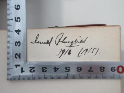 - (Almquist, Daniel), Von Hand: Name, Datum; 'Daniel Almquist (?) 1916 (1925).'. 