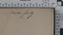- (Fürth, Walter), Von Hand: Autogramm, Exlibris, Name; 'Walter Fürth'. 