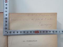 - (Cavaignac, Eugène;Cavaignac, Godefroy), Von Hand: Widmung; 'À M. le Professeur Wittig
Souvenir amical du fils de l`auteur
E. Cavaignac'. 