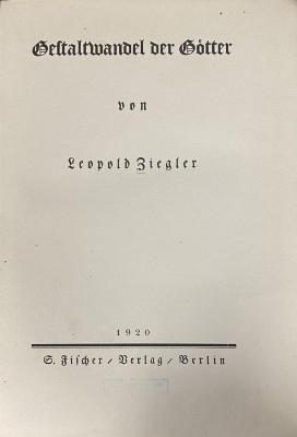 Q 00/2928 : Gestaltwandel der Götter (1920)