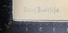 - (Davidsohn, Benny), Stempel: Name; 'Benny Davidsohn'.  (Prototyp)