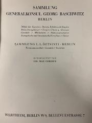Q 00/2087 : Sammlung Generalkonsul Georg Baschwitz, Berlin (1930)