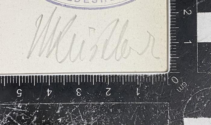 - (Küsthardt, Helfried), Von Hand: Autogramm; 'HKüsthardt'.  (Prototyp)