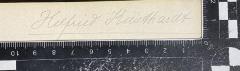 - (Küsthardt, Helfried), Von Hand: Autogramm; 'Helfried Küsthardt'.  (Prototyp)
