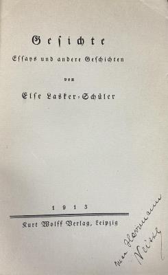 00/23908 : Gedichte: Essays und andere Geschichten (1913)