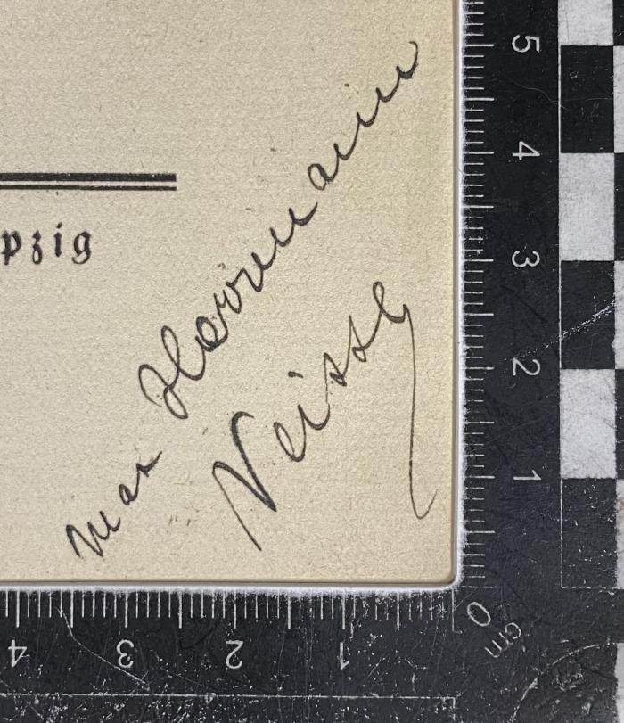 - (Neisse, Max Hermann), Von Hand: Autogramm; 'Max Hermann Neisse'.  (Prototyp)