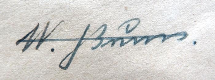 - (Bruns, W.), Von Hand: Autogramm; 'W. Bruns.'. 