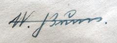 - (Bruns, W.), Von Hand: Autogramm; 'W. Bruns.'. 