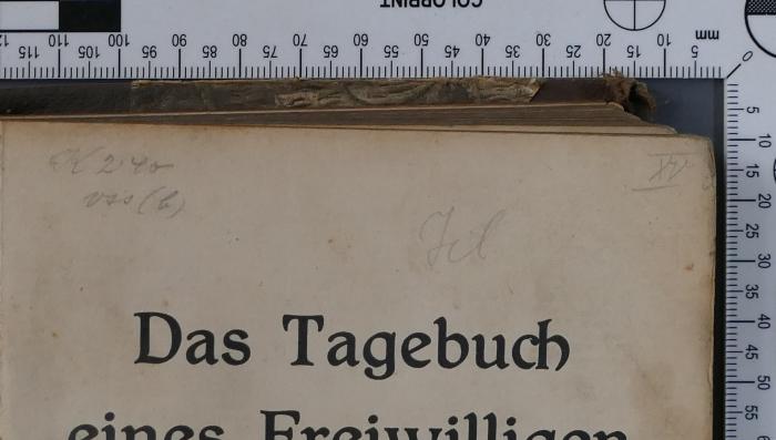 - (Illovy, Otto), Von Hand: Monogramm, Preis, Zeichen; 'K 2.40 
vss (b) [?] 
Il [?]
XV'. 