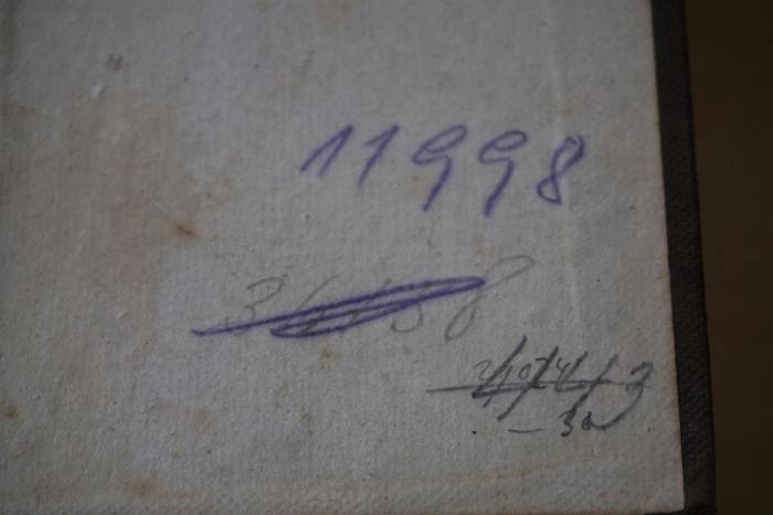 -, Von Hand: Nummer; '11998'