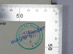 G45 / 3437 (Institut für Staatsforschung), Stempel: Name, Berufsangabe/Titel/Branche, Ortsangabe, Signatur; 'Institut für Staatsforschung Kiel 1937/38, ab 1234 K'. 