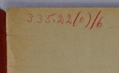 - (Zentralstelle für soziale Literatur Zürich), Von Hand: Nummer, Signatur; '335.22(0)/6'. 