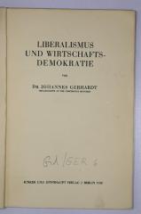 G 1/GER 6 : Liberalismus und Wirtschaftsdemokratie (1930)