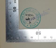 G45 / 3437 (Institut für Staatsforschung), Stempel: Name, Berufsangabe/Titel/Branche, Ortsangabe, Signatur; 'Institut für Staatsforschung Kiel, [...995/36, ab 956 K]'. 