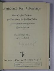 G 6 /HAN 1&lt;33&gt; : Handbuch der Judenfrage. Die wichtigsten Tatsachen zur Beurteilung des jüdischen Volkes (1933)