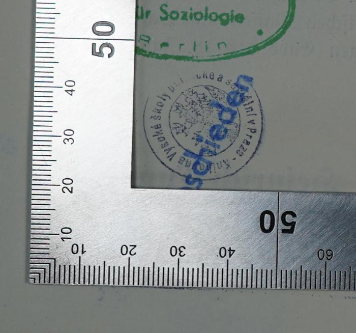 G 2/CUN 1 : Die revolutionäre Zeitungsliteratur Frankreichs während der Jahre 1789=99 (1908);-, Stempel: Berufsangabe/Titel/Branche, Name; 'Knihovna Vysoké skoly […]'