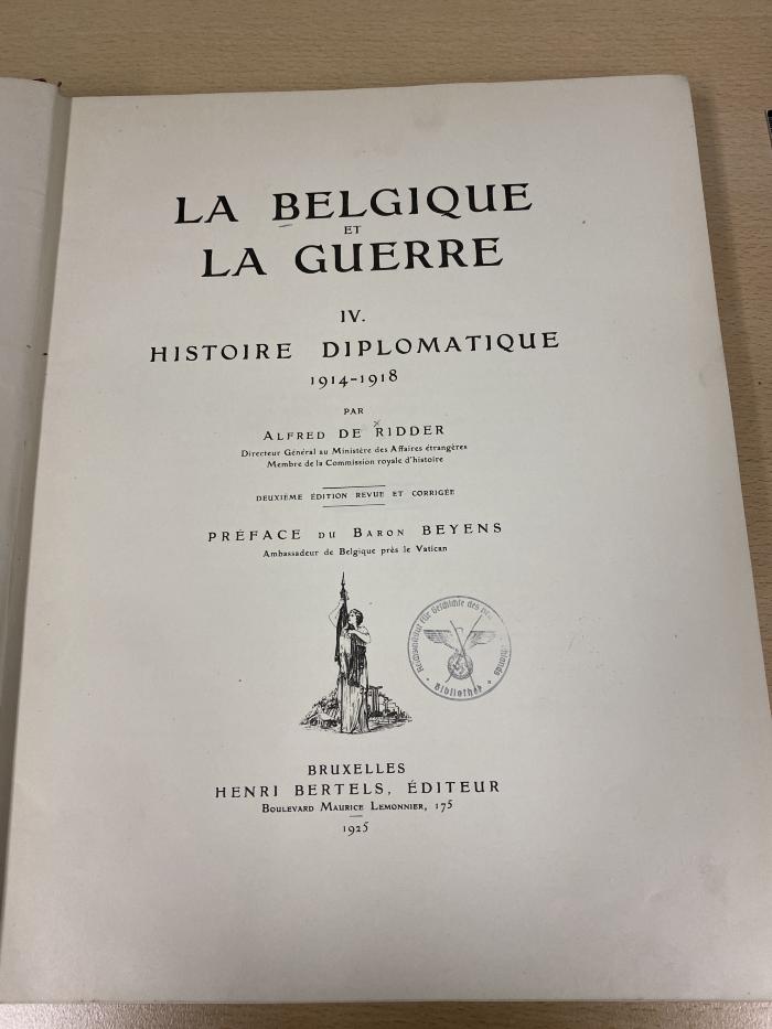Q 00/2381 Bd. 4 : Histoire diplomatique (1925)