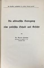 Q 00/2405 : Die alldeutsche Bewegung eine politische Schuld und Gefahr (1920)