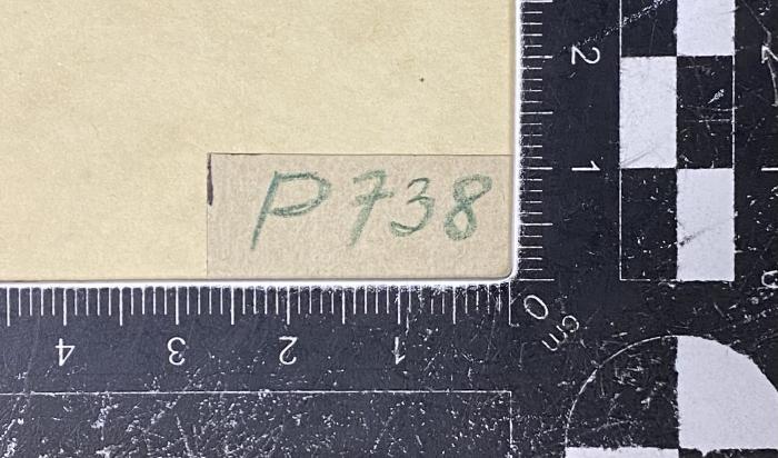 - (Stockhammern, Karl Edler von), Von Hand: Signatur; 'P 738'.  (Prototyp)