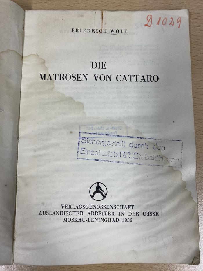00/8642 : Die Matrosen von Cattaro (1935)