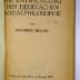 D /BUE 1 : Die Entwicklung der Hegelschen Sozialphilosophie (1920)
