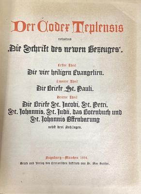 44/34658 : Der Codex Templensis (1884)
