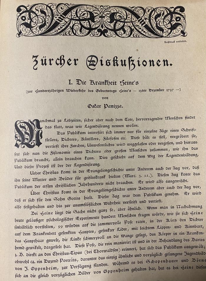 Q 00/1207 : Die Krankheit Heines (1897)