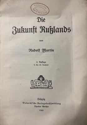 44/26527 : Die Zukunft Russlands (1906)