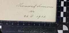 - (Simon, Heinrich), Von Hand: Autogramm; 'Heinrich Simon [XX] [Datum]'.  (Prototyp)