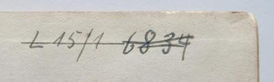- (NSDAP-Gauarchiv Südhannover-Braunschweig), Von Hand: Signatur; '6834'. 