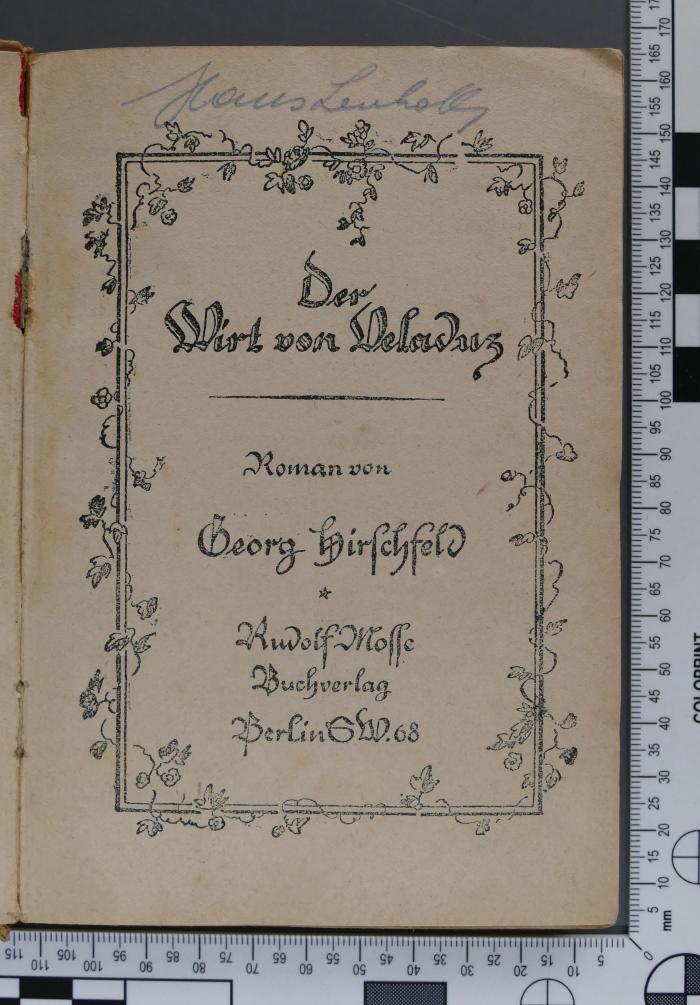  Der Wirt von Veladuz (1919)