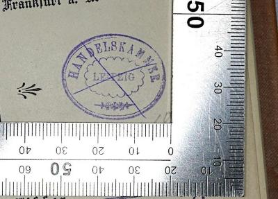 C / VOI 2 : Grundrente und Wohnungsfrage in Berlin und seinen Vororten (1901);- (Bücherei der Industrie- und Handelskammer Leipzig), Stempel: Berufsangabe/Titel/Branche, Name, Ortsangabe; 'Handelskammer Leipzig'. 